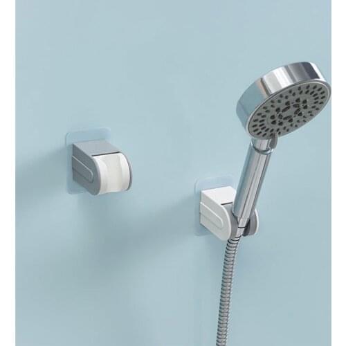 Wall Mounted Adjustable Showerhead Holder Punch Free Shower Head Base Household Bathroom Shower Head Fixed Seat Support