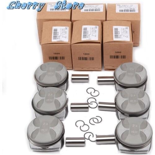 New 06E107065AD Engine Pistons & Rings Car Assembly Kit 81MM For Adui A6 Avant 4F2 C6 2.4L Pin 19MM 06E 107 065 CQ/AR