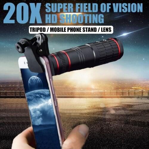 20x Long Focus Mobile Phone Lens General Purpose Mobile Phone Zoom Lens HD Focusing Effect External Camera Lens