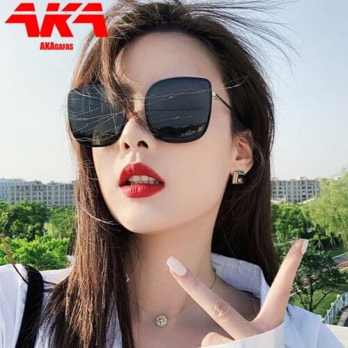AKAgafas Square Oversized Sunglasses Women Vintage Mirror Sunglasses Women 2021 Designer Sun Glasses for Women Oculos De Sol