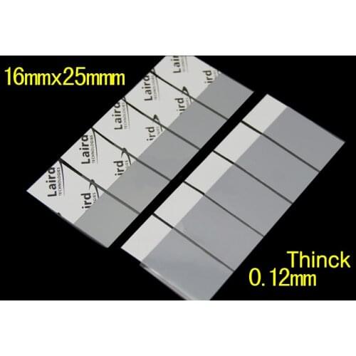 Bykski Laird GPU CPU RAM Heatsink Cooling Thermal Conductive Pad 25x16x0.13mm 5pcs