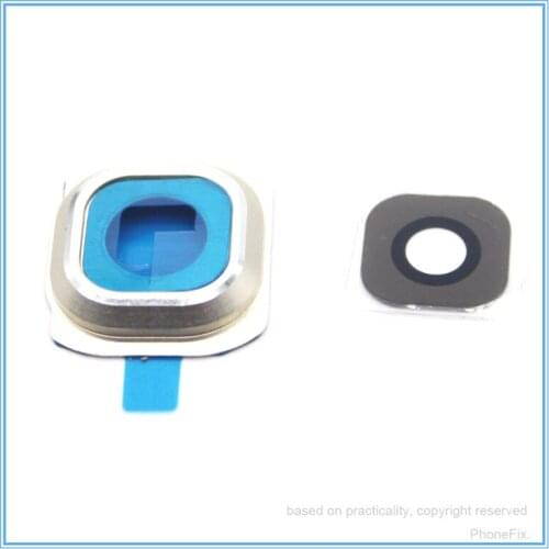 Genuine Original New Camera Glass Lens Cover With Frame Holder Replacement For Samsung Galaxy S6 G920 Gold White Blue
