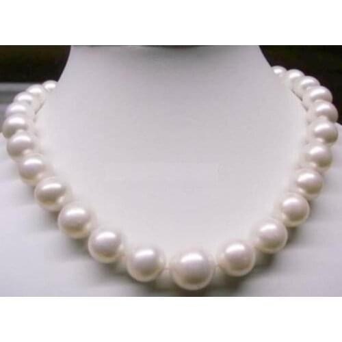 18inch AAA 10-11mm south sea white natural pearl necklace white Gold Clasp