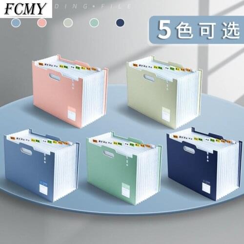 13 Pockets Expanding File Folder A4 Organizer Portable Business Mini File Office Supplies Document Holder