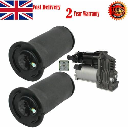 AP03 FOR BMW 5er E61 04-10 Pair Air Spring Bags Rear + Air Compressor Pump + Relay 37206792855 37126765602