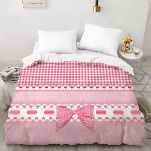 3D Duvet cover Quilt/Blanket/Comfortable Case Luxury Bedding 135 140x200 150x200 220x240 200x220 for Home Bow heart