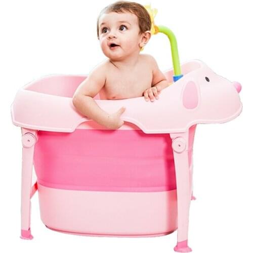Net Red Folding Bath Barrel For Children Baby Swimming Baby Bath Barrel For Children
