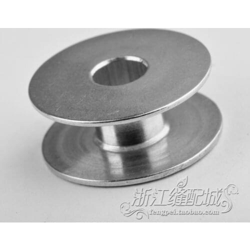Lockstitch Sewing Machine Bobbin Thread Heart ( Bright Aluminum ) Aluminum Bobbin No Holes 40264