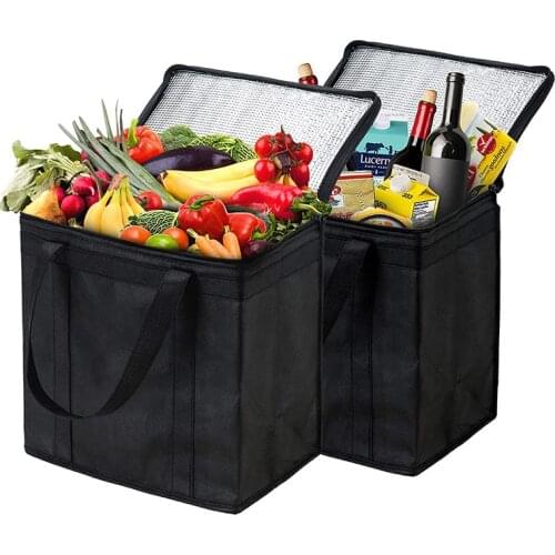 Lunch Cooler Bag Folding Insulated Reusable Picnic Ice Pack for Food Thermal Bag Drink Carrier Beer Food Delivery Bag