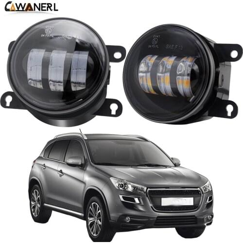 LED Fog Light Assembly Car 30W 6000LM Front Bumper Fog Lamp DRL H11 12V For Peugeot 4008 2012 2013 2014 2015 2016 2017