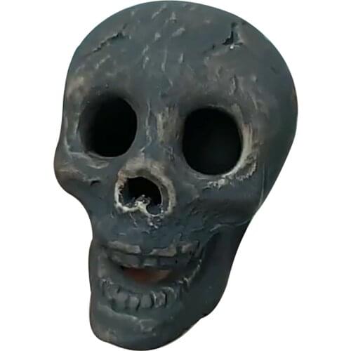 Halloween Decorations Artificial Ceramic Skull Head Model Plastic Skull Bone Scary Horror Skeleton Party Bar Ornament Trendy