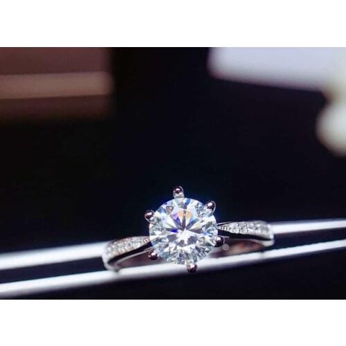 KJJEAXCMY boutique jewelry 925 sterling silver set with 1.0 Carat Mozambique Diamond Ring for Men and Women in W