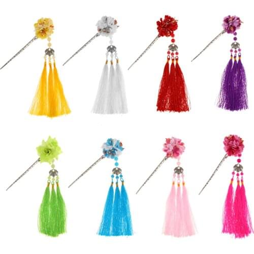 Women Fringed Hair Stick Pin With Beads Tassels Wedding Bridal Hair Accessories