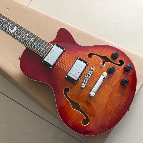 Top quality 12 strings Grote jazz electric guitar tree of life inlays 12 string electric jazz guitar free shipping