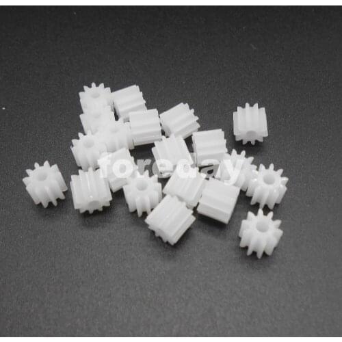 20PCS Spur Gear (102A) 0.5 Modulus Aperture 2mm DIY Model Accessories T=10 Plastic Spur Gear *FD267X2