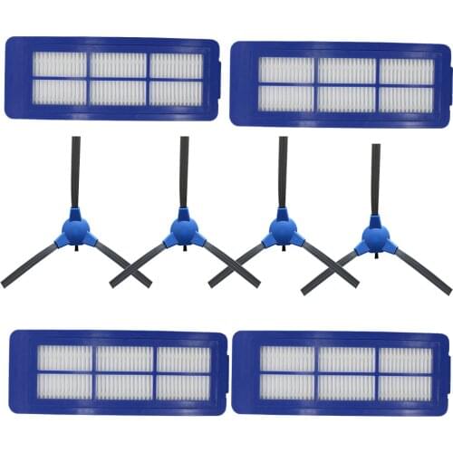 4 G10 Side Brush +4 G10 Filter Replacement For Eufy Robovac G10 Hybrid Robot Vacuum Cleaner Part Corner Brush 8pcs/set