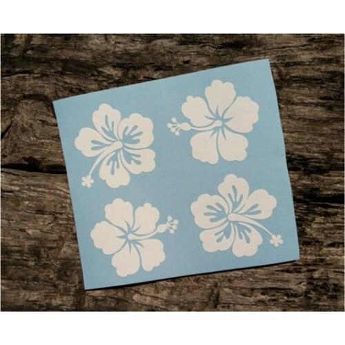 Cute 4 pcs set girls Car Stickers Flower waterproof PVC Girls TRUCK window sticker