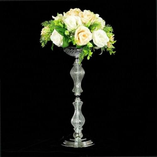 49CM High Clear Acrylic Wedding Table Centerpieces Wedding Flower Stand Party Event Road Lead For Welcome Area Decoration Props