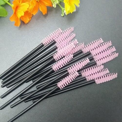 50Pcs Eyelash Brush Cosmetic Makeup Tool Mrico Brush Mascara Wands Applicator Eye lash Brushes Eyelash Extension Free Shipping