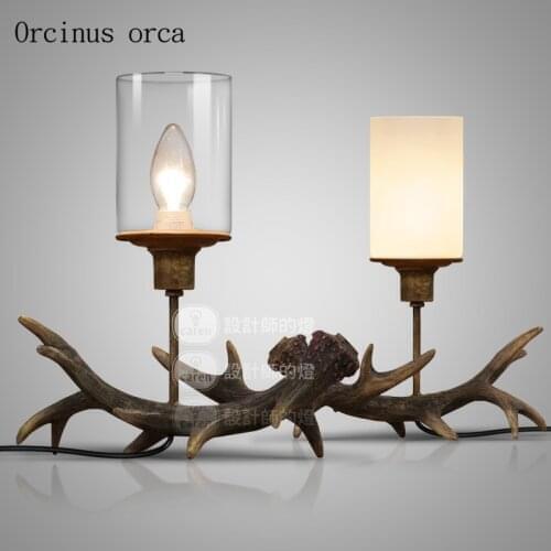 American style antique antique desk lamp living room bedside lamp Nordic creative romantic Candlestick desk lamp free shipping