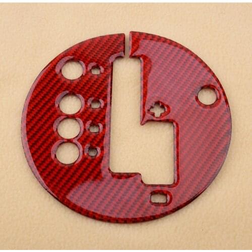 Car Carbon Fiber Red Gear Shift Box Panel Trim Cover Styling Fit For Nissan 350Z 2006 2007 2008 2009 LHD