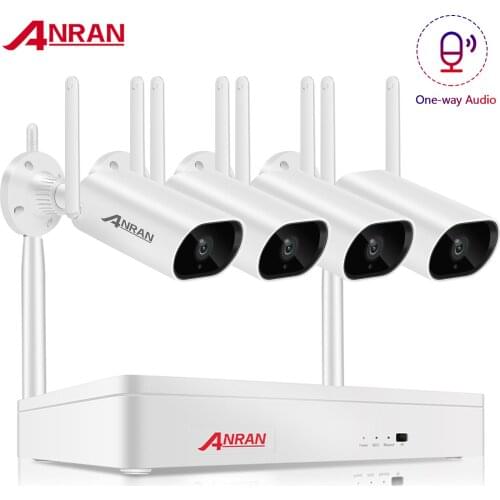 Wireless Security Camera System 8 Channel NVR+4Pcs 3.0MP IP Surveillance Cameras with Audio,Night Vision,Motion Detection