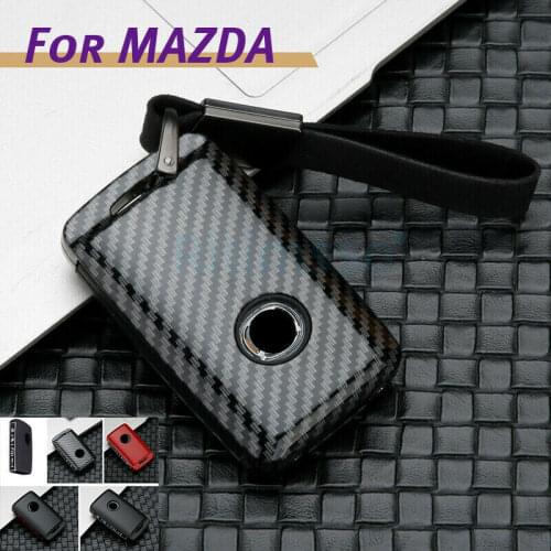 Zinc Alloy Car Key Cover for Mazda 3 Sedan Hatchback 2019 CX-30 CX-5 CX-9 2020 CX50 Keychain Smart Remote Control Protector Case