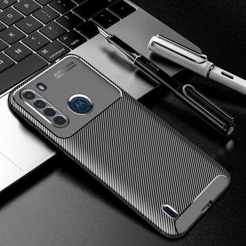 Case for Moto One Fusion Luxury Carbon Fiber Shockproof Soft TPU Armor Case for Motorola Moto One Fusion Plus Couqe Fundas