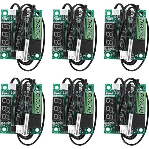 6Pcs W1209 Digital Thermostat Temperature Controller Boards -50-110 Celsius Electronic Temperature Control Switch Module
