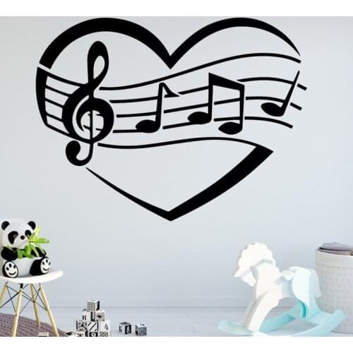 American-Style Love music Decorative Sticker Waterproof Home Decor For Living Room Bedroom Decoration Accessories