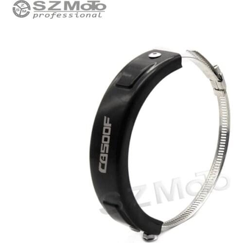 For HONDA CB500F CB500 Silencer Round Oval Exhaust Protector Can Cover SILICONE Motorcycle Scope 100MM-140MM Protect LOGO Black