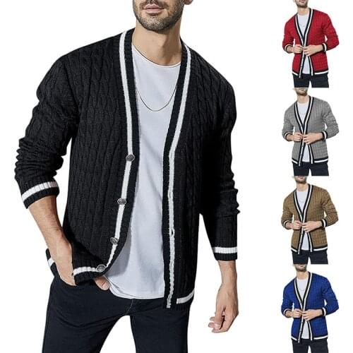 FANWEILIN Men's Knitted Cardigans