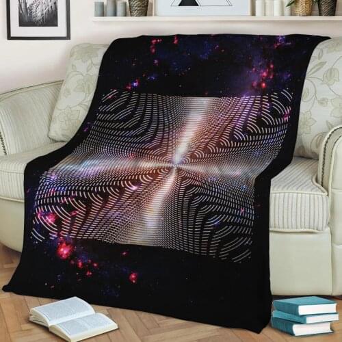 Geometric 2 3D Printed Velvet Plush Throw Fleece Blanket Bedspread Sherpa Blanket Home Decora