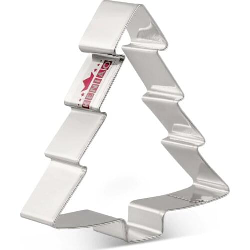 KENIAO Christmas Tree Cookie Cutter for Christmas Party Biscuit / Fondant / Sandwiches Cutter - 9.5 x 10.4 cm - Stainless Steel