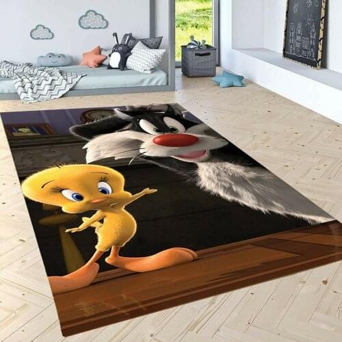 Sylvester And Tweety Patterned Carpet ,Non Slip Floor Carpet,Teens Carpet,Turkish Rug