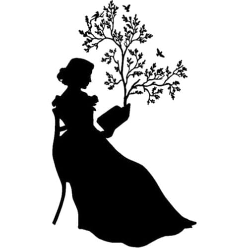 Reading Girl Metal Cutting Dies Stencil Scrapbooking DIY Album Stamp Paper Card Embossing Decor