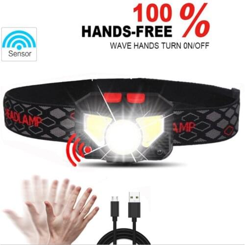 Portable LED Searchlight 8 Modes Spotlight Waterproof Led Work Light use 6*AAA Battery USB Rechargeable For Hunting Camping