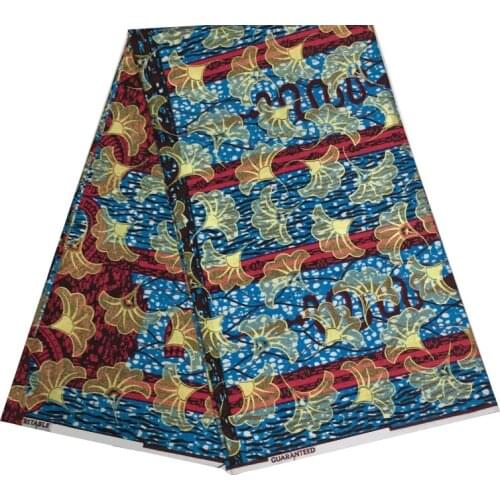 Real Wax Original Ankara Dress Material For Sewing African Nigerian Print Cotton Fabric By The Yards 100%Soft Breathable VL 1362