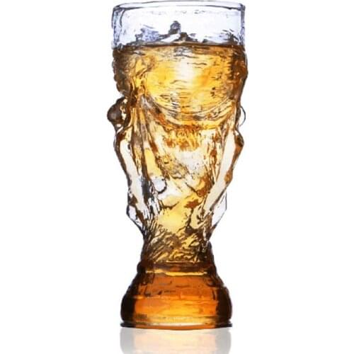 New Creative 350mL Glass Cup Bar Crystal Water Whiskey Wine Drinking The Football Word Cup Design Glass Wine Beer Cup