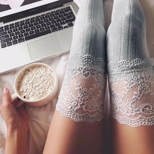 New Fashion 2019 Striped Thigh High Stockings Women Sexy Cotton Stocking Autumn Spring Knee Socks Over The Knee