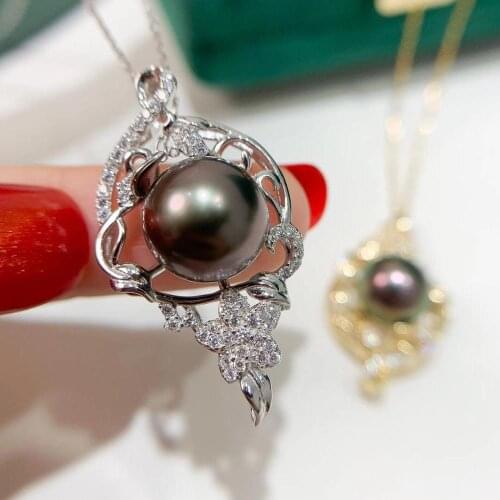 New Gorgeous 925 Sterling Silver Pendant Mounts Findings Settings Jewelry Fittings Women Accessories for Pearls Beads Stones