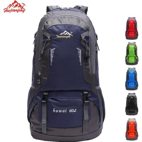 Outdoor Backpack 60L Waterproof Mountaineering Bag Camping Hiking Cycling Climbing Travel Rucksack Laptop Men Women Sports Bags