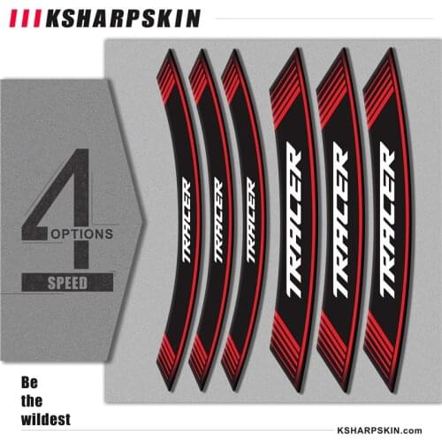 Wheel foil film personality tire logo decorative motorcycle sticker inner edge reflection decal for YAMAHA TRACER