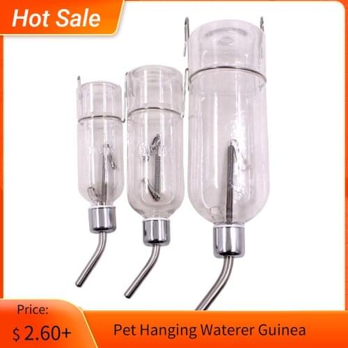180ml 350ml 750ml Pet Stainless Steel Hanging Waterer Guinea Pig Squirrel Rabbit Hamster Small Pet Water Drinking Bottle