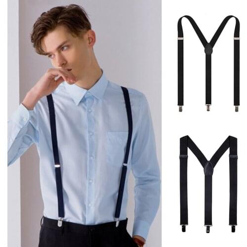 Brand New Adjustable Suspender for Men Braces Y-Shape 3 Clips High Quality Fashion Dress Suit Suspenders With Gift Box