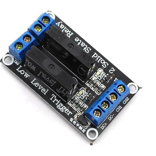5V 12V 24V 2 Channel SSR G3MB-202P Solid State Voltage Relay High Level Signal Trigger Module 240V 2A + resistance fuse For uno