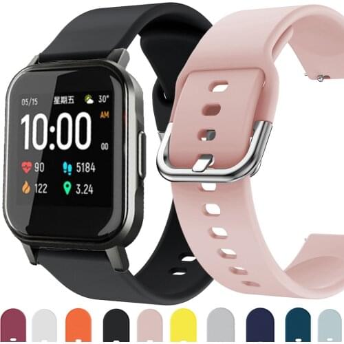 For Xiaomi Haylou LS02 Strap 20mm Watch Band Quick Release Watchbands Wristband Silicone Bracelet For Realme Watch ремешок