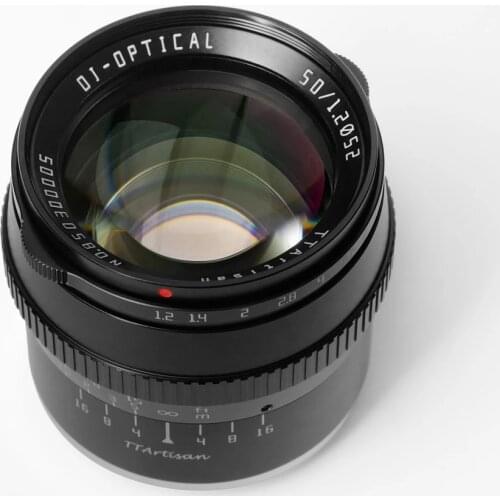 TTArtisan 50mm F1.2 APS-C Cameras Lens Manual Focus MF for Leica L Sony E Fujifilm Fuji X Canon M EF-M M43 M4/3 Mount