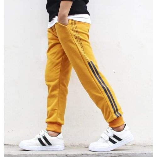 Big Boys Knitted Pants Children Summer Autumn Casual Harem Trousers Clothes For 5-14T Teenage Sports Pants Black Gray Yellow