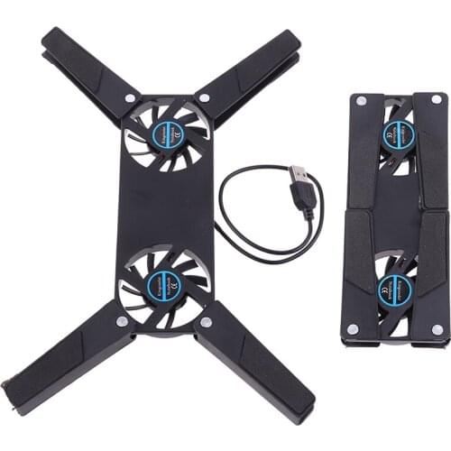 High Quality CPU Cooler Foldable USB Cooling Fan Mini Octopus Cooler Pad Quiet Stand Double Fans For 7-15 Inch Notebook Laptop
